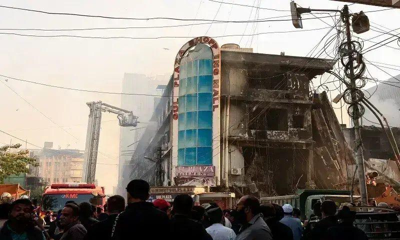 Gul Plaza building damage, March 2026 (Dawn)