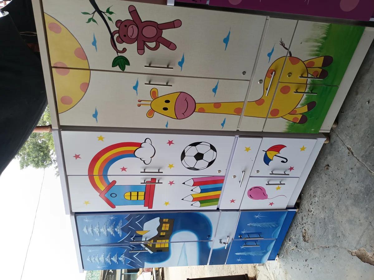 Double Door Painted Kids' Cupboard